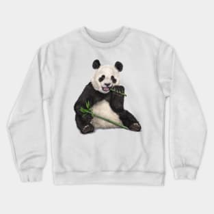 Panda Eating Bamboo Breakfast Crewneck Sweatshirt